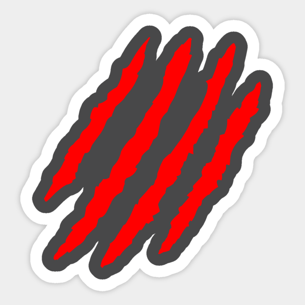 Claw Marks Claw Sticker TeePublic